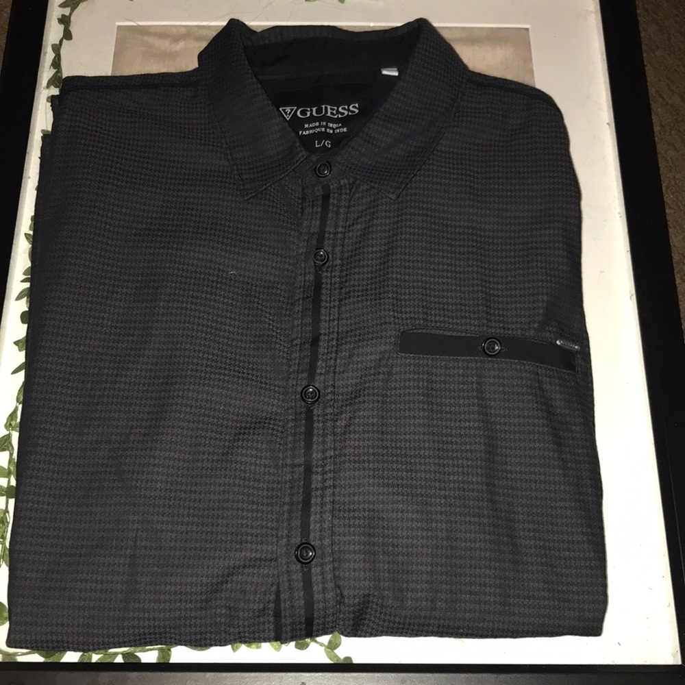 Black and gray dress shirts for men guess - Picture 2 of 5